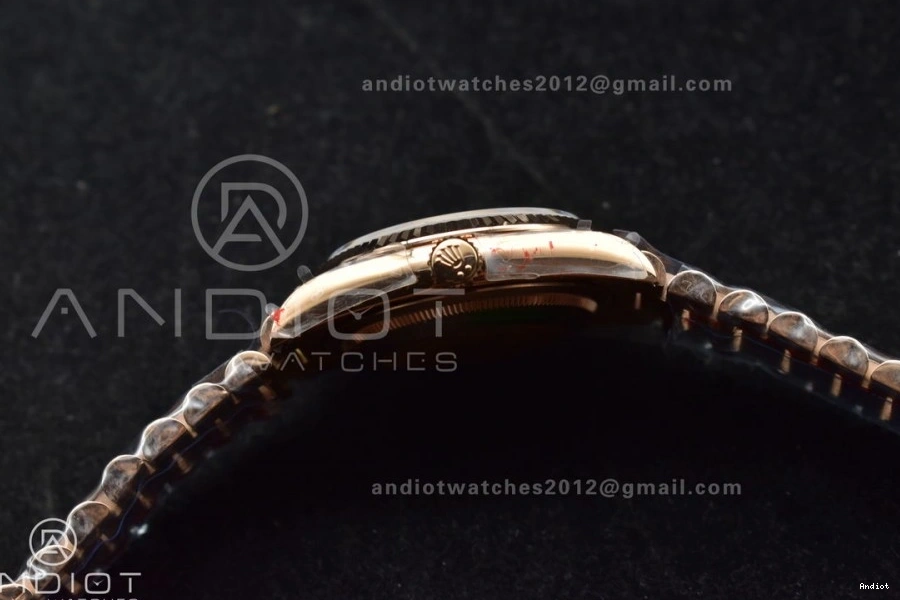 36 vr3255 DayDate on (Gain Diamond V5 Steel President Weight) Silver Square Edition QF Best Dial 904L with RG Bracelet 1112